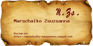 Marschalko Zsuzsanna névjegykártya